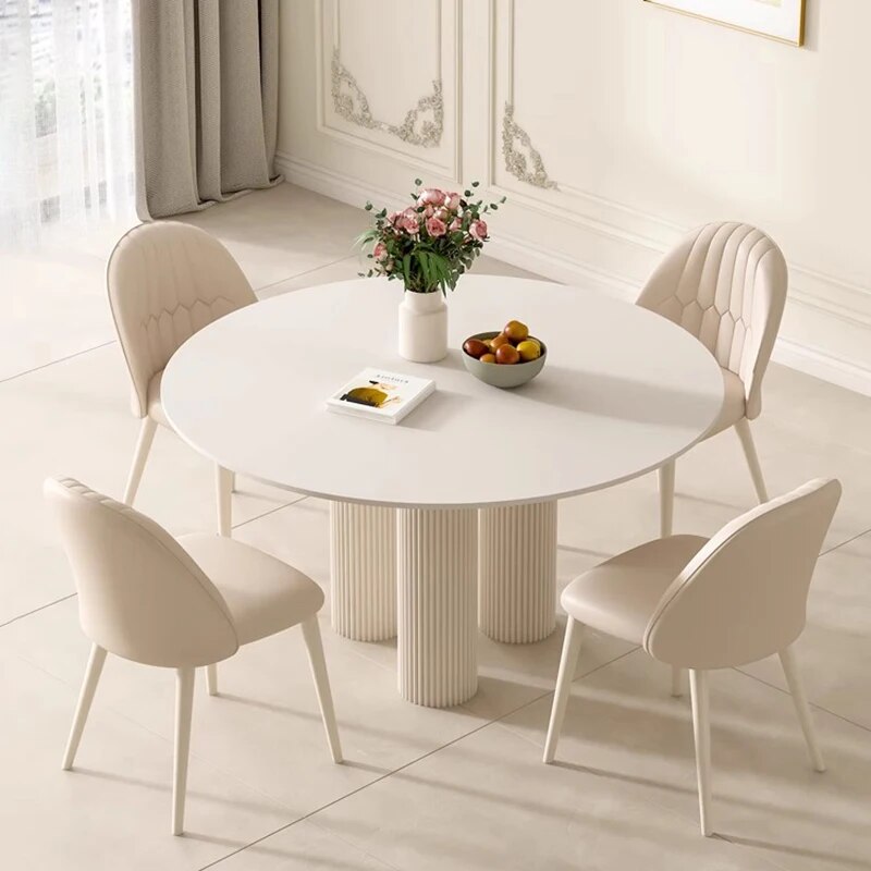 End Dinning Table Round Center Poker Modern Dinner Table Salon Desk Kitchen Islands Lounge Mesas De Comedor Home Furniture SQC