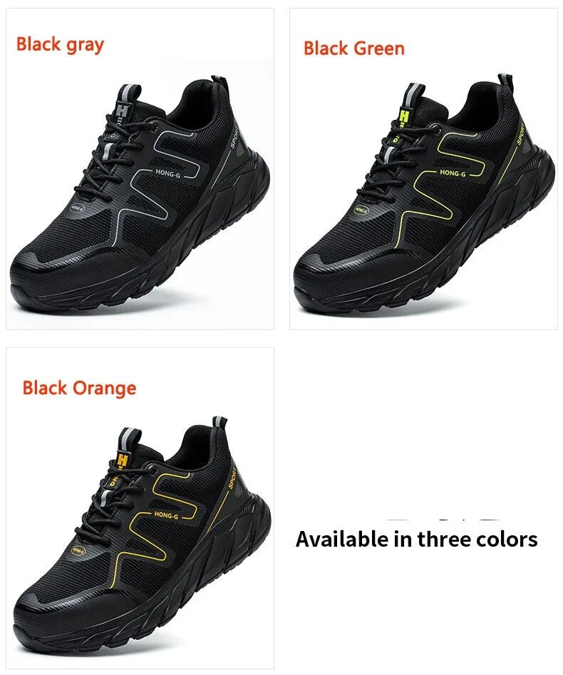 Steel Toe Cap Anti Impact Anti Puncture Safety Shoes 2023 New For Men Evd Sole Lightweight Breathable And Wear-resistan Sneaker