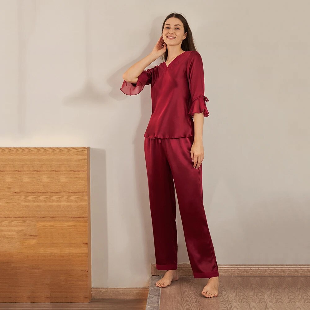LILYSILK 100 Silk Pajamas Set Women Luxury Natural Female Shorts Sleepwear Women's Clothing Free Shipping
