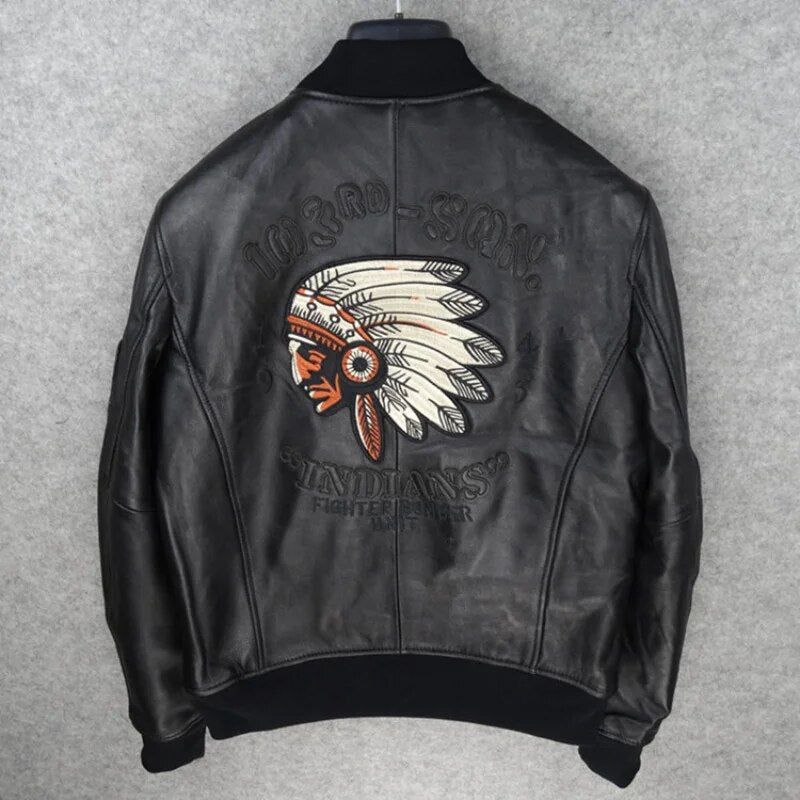 Jacket Leather Men's 2023 Genuine New Sheepskin Male Baseball Leather Jackets for Men Fashion Casual Coats Jaqueta Masculina Lq