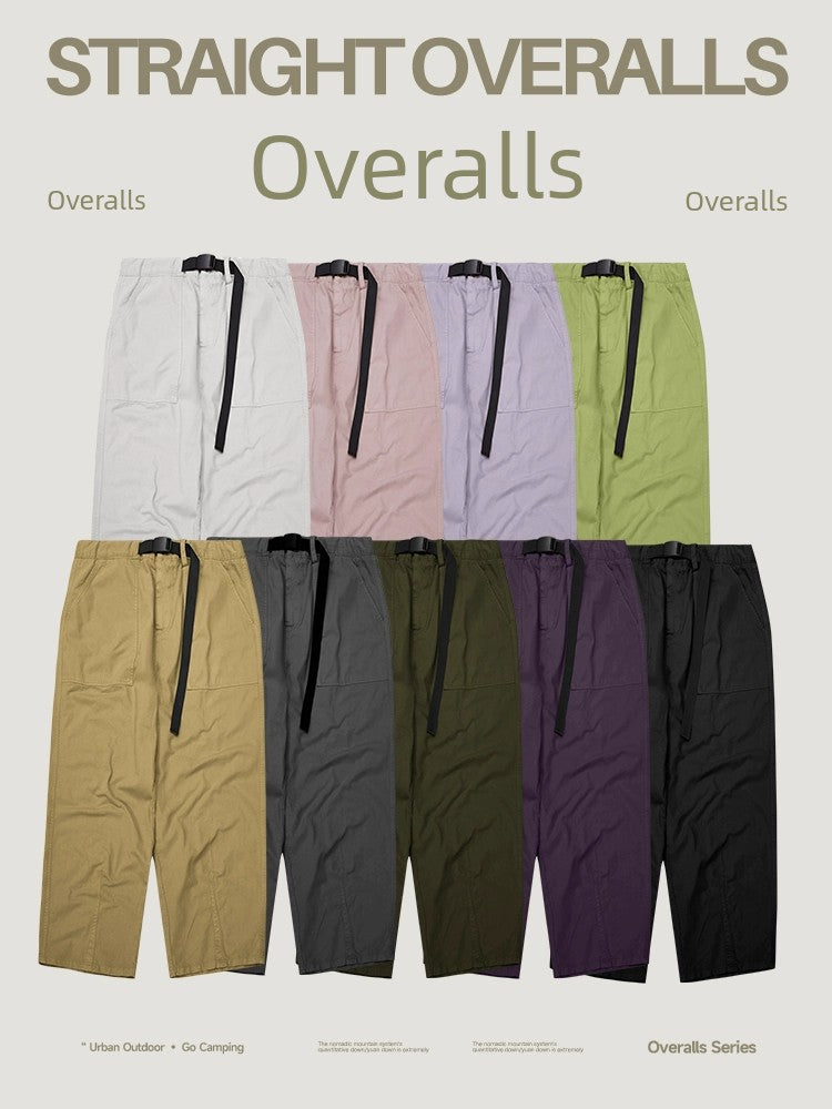 Autumn Japanese Loose Cargo Wide Leg Trousers Student Male and Female Hip Hop Hiphop Skateboard Dancing Solid Color Casual Pants