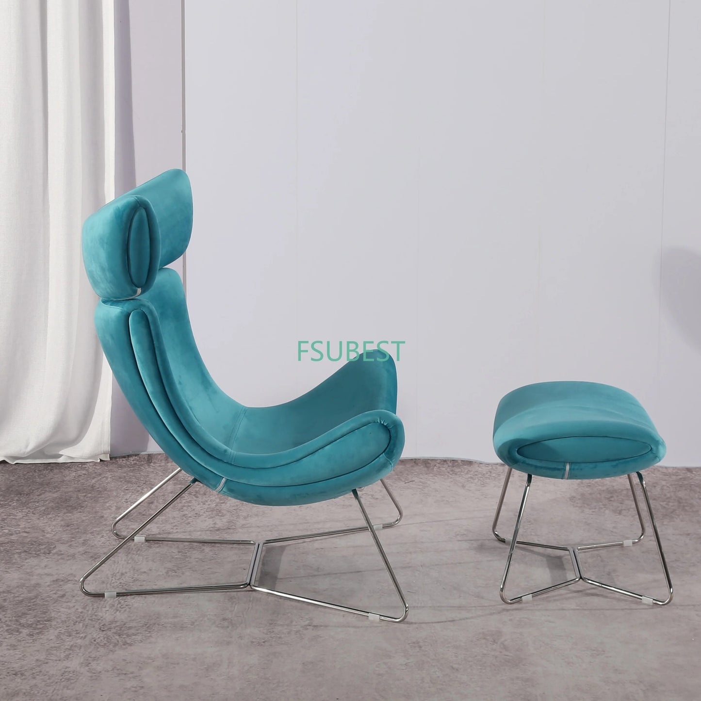 U-BEST Imola chair with stool Vintage chair single sofa chair hotel lobby armchair living room furniture relax lounge chair