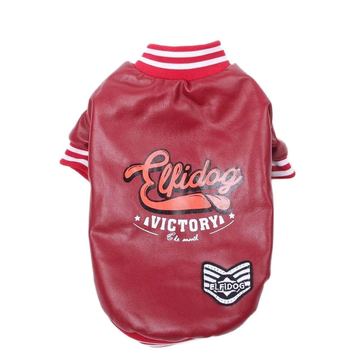 Winter Dog Coat Jacket Faux Leather Fleece Teddy Warm Pet Puppy Clothing Apparel - KAISERINC