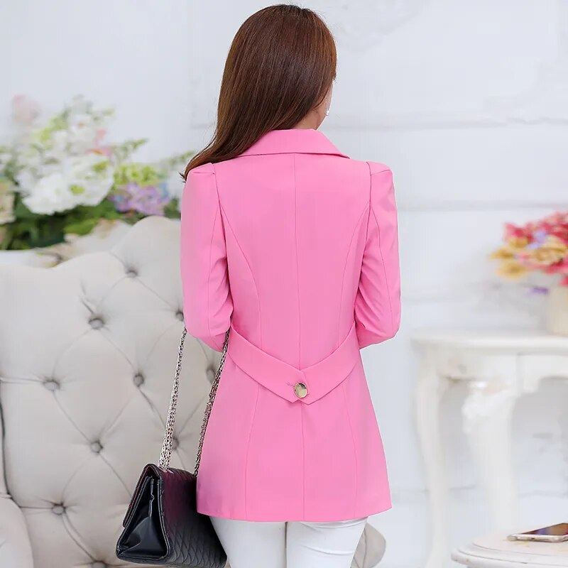 New S-3XL Blazers Women's Suits 2023 Spring Autumn Ladies Jackets Blazer All-match Slim Long-Sleeve Coat Female Suit Girl Black - KAISERINC