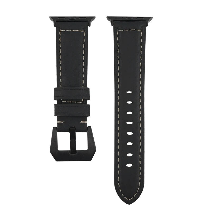 Leather Band For Apple watch 8 7 45mm 41mm series 6 5 4 SE 44mm 40mm Sports breathable bracelet wristband for iwatch 3 42mm 38mm