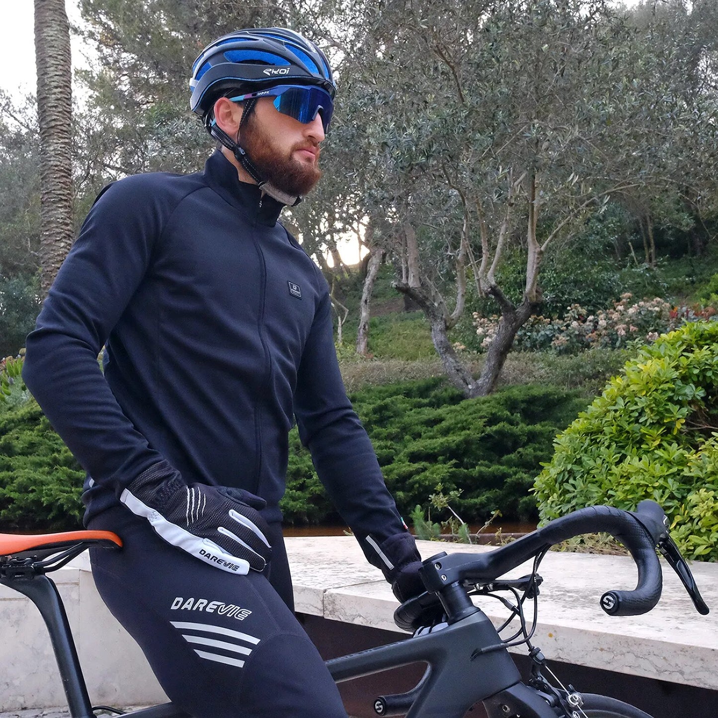 DAREVIE Cycling Jacket Men Winter Thermal Fleece Cycling Jacket Men Women Warm Up Windproof-5~10℃ Hot Windproof Bike Jacket - KAISERINC