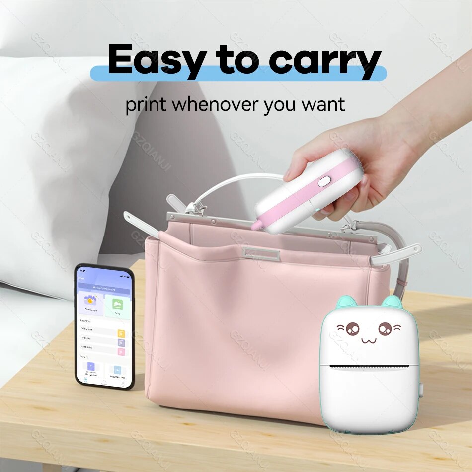 Cheapest Mini Portable Thermal Printer Wireless Bluetooth Android IOS Printers 2 Color Impresora Termica Maker Machine with Pape