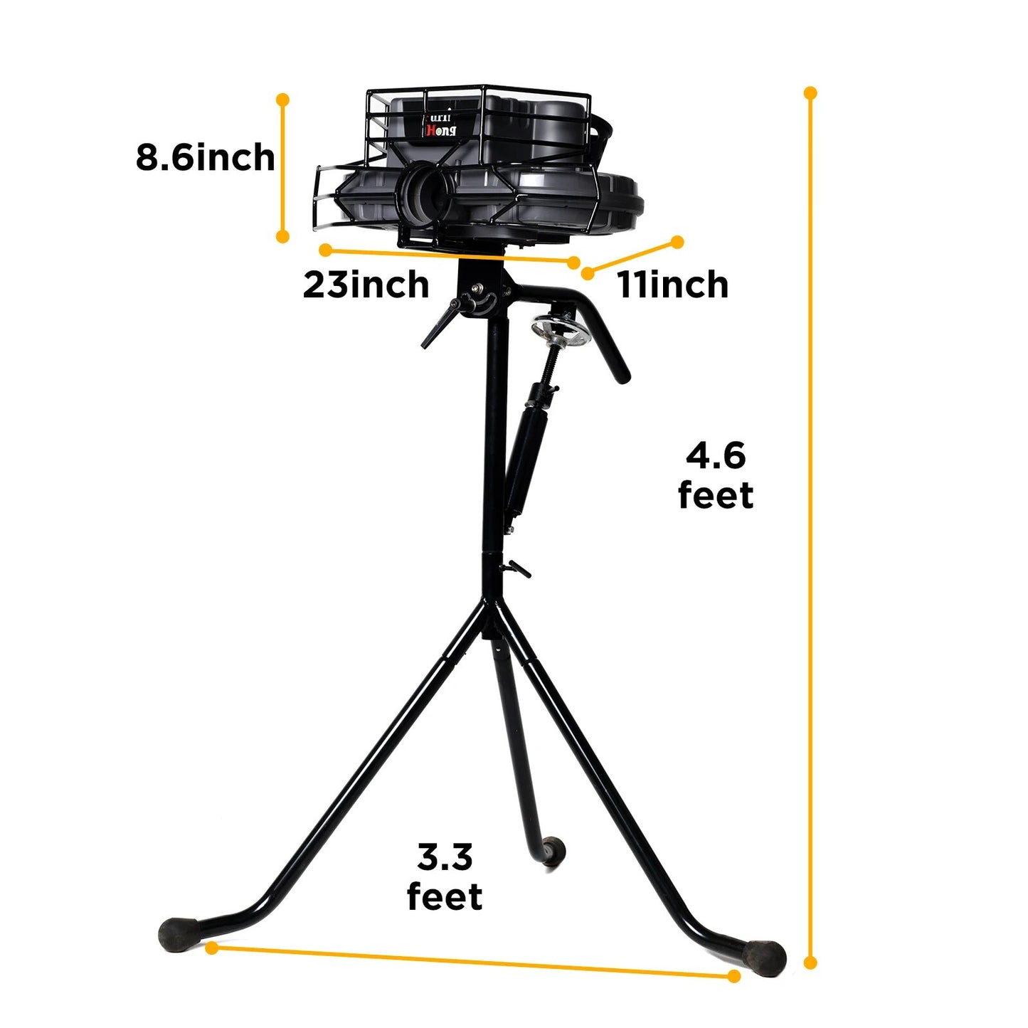 777BH Dual-Wheel Baseball Pitching Machine Upgraded Version, 30 to 95 MPH with Regulation Baseballs