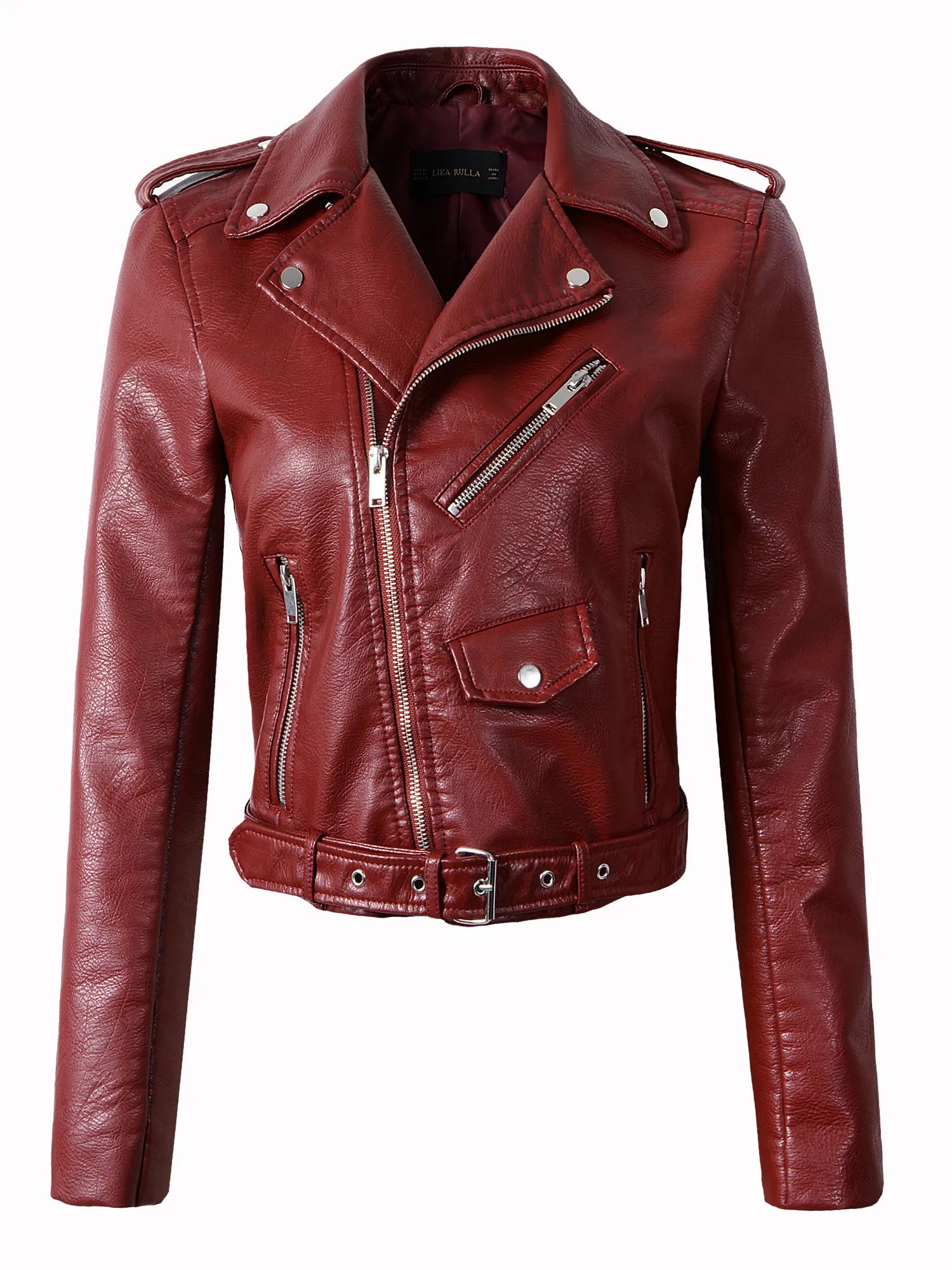 New Arrival 2022 brand Winter Autumn Motorcycle leather jackets yellow leather jacket women leather coat  slim PU jacket Leather - KAISERINC
