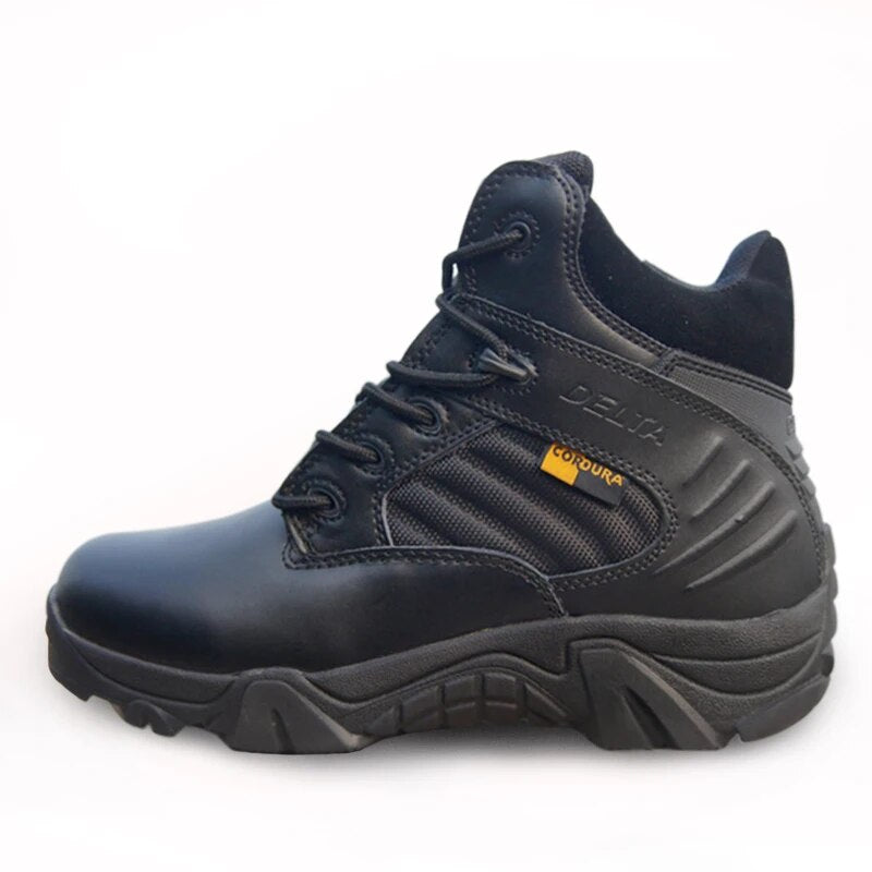 2018 Spring Men Military Boots Genuine Cow Leather Waterproof Tactical Desert Combat Ankle Boot Men's Army Work Shoes