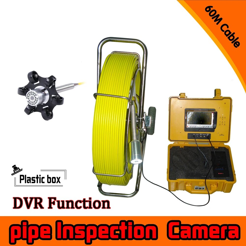 60-120M Cable Pipe Endoscope Camera Underwater Waterproof IP68 Sewer Inspection Camera System Dvr Recorder For Pipeline