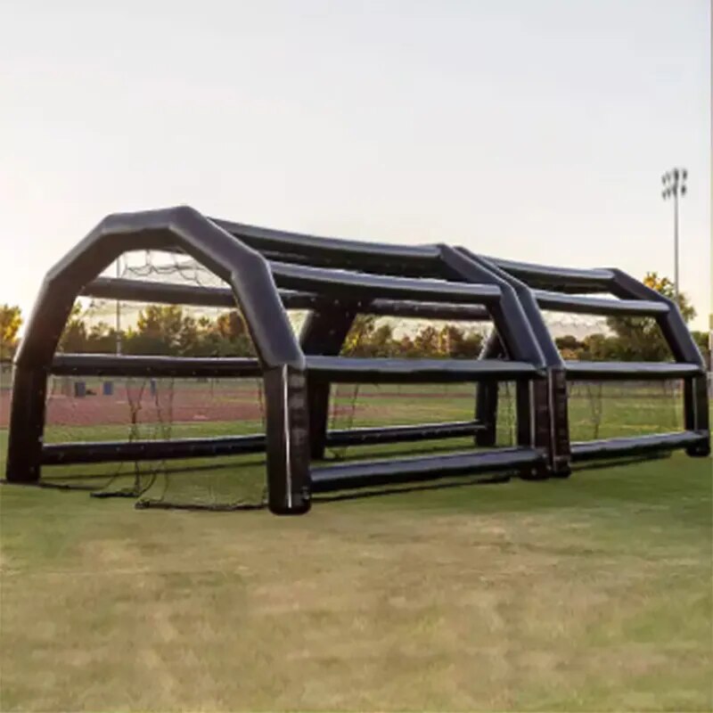 40FT Inflatable Baseball Cage Golf Practice Nets Football Swing Simulator with Blower
