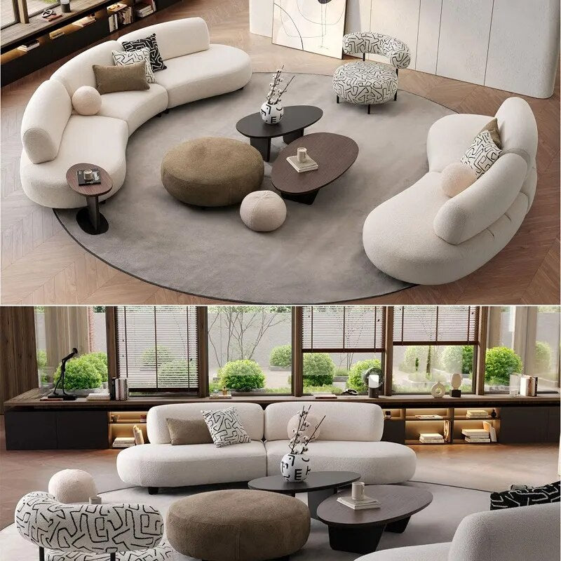 Lounge Modern Living Room Sofas Corner Puffs Daybed Sleeper Living Room Sofas Japanese Curved Wohnzimmer Sofas Home Furniture