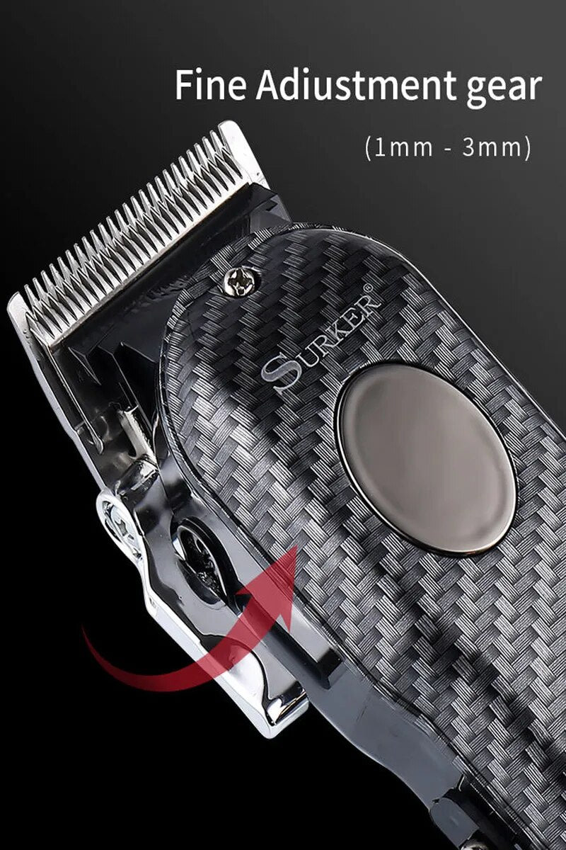 Powerful barber machine professional hair clipper men electric hair trimmer adjustable hair cutter machine rechargeable haircut