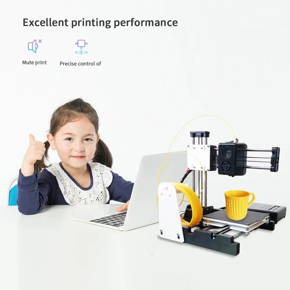 Easythreed Mini 3D Printer X1 DIY Printers 3D Stampante Drukarka Printing Machine Black Orange Kids Gift Promotion
