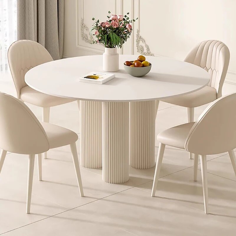 End Dinning Table Round Center Poker Modern Dinner Table Salon Desk Kitchen Islands Lounge Mesas De Comedor Home Furniture SQC