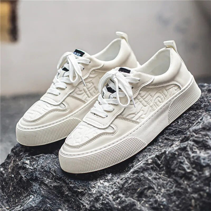 Shoes for Men Women's Sneakers Autumn Leather Casual Shoes Fashionable Heightening Small White Shoes New Trendy Running Shoes