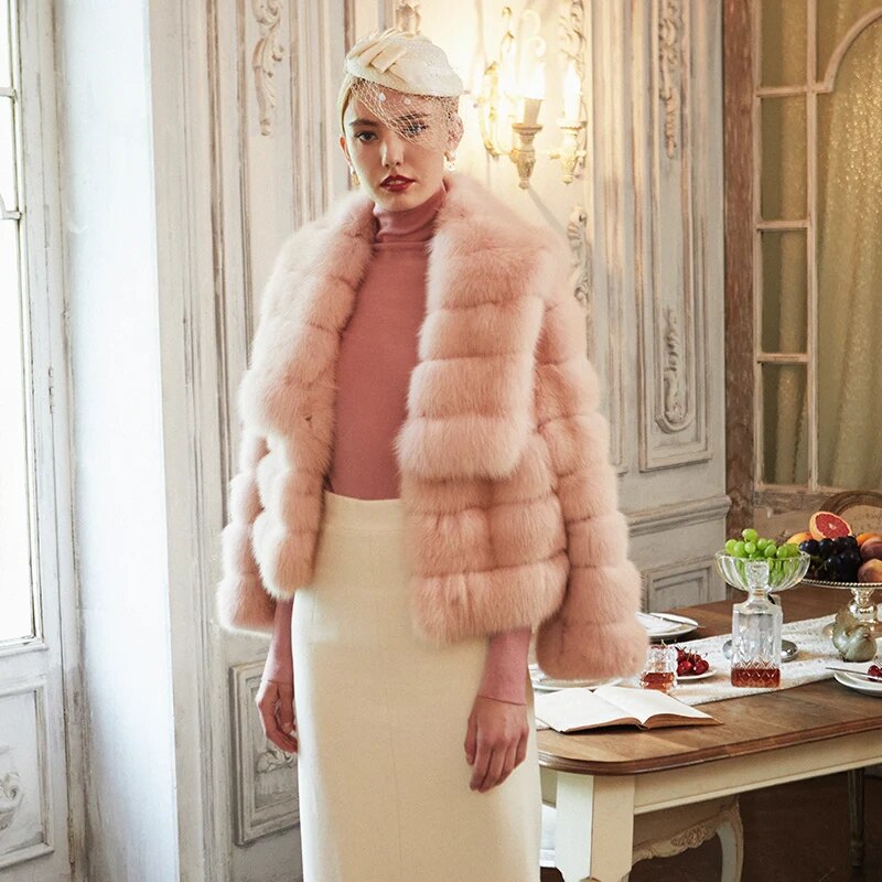 Women's Fur Coat 2223 Trend Natural Fur Long Mink Pink Fashion Outerwear Jackets Trench Coats New In Outdoor Clothes Clothing