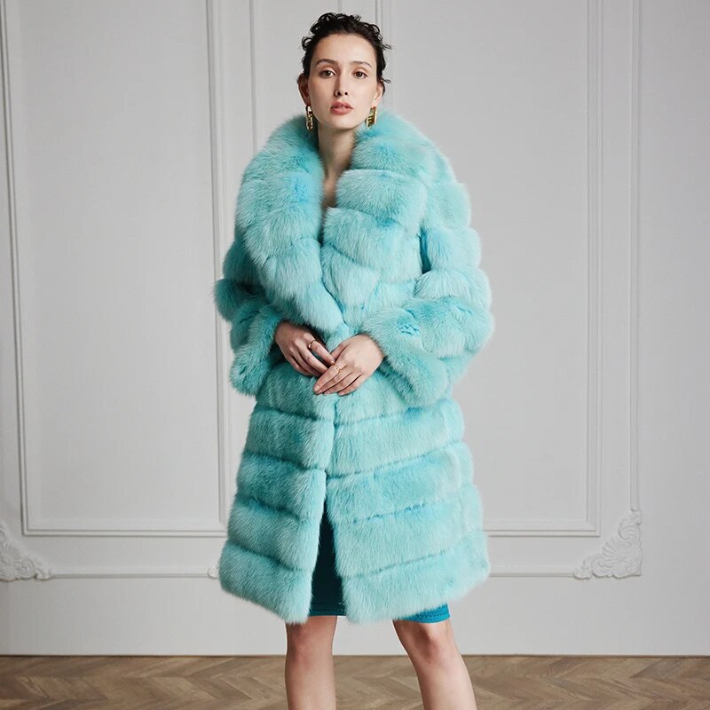 Women's Fur Coat 2223 Trend Natural Long The Sable Mink Fur Outerwear Jackets Trench Coats New in Outdoor Clothes Clothing
