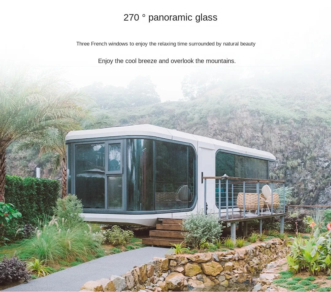 Camp Space Capsule Prefabricated House Glass Room Homestay Hotel Outdoor Camping Viewing Room