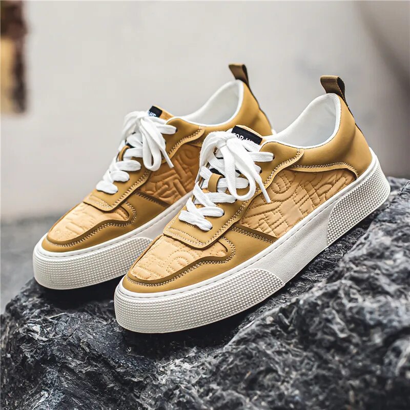 Shoes for Men Women's Sneakers Autumn Leather Casual Shoes Fashionable Heightening Small White Shoes New Trendy Running Shoes