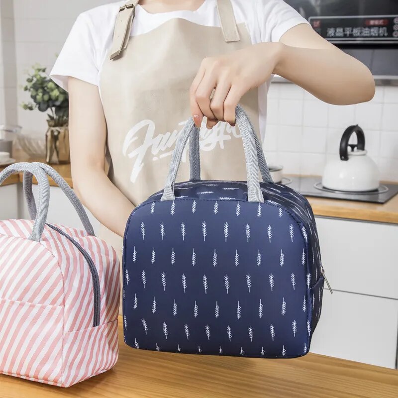 Fashion Pattern Cooler Lunch Bag Insulated Thermal Food Portable Lunch Box Functional Food Picnic Lunch Bags For Women Kids