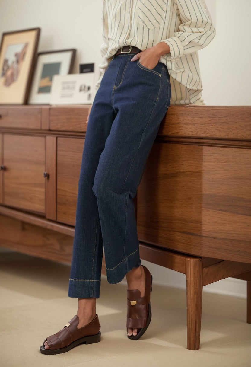 Lili Edit Vintage Cropped Casual Jeans