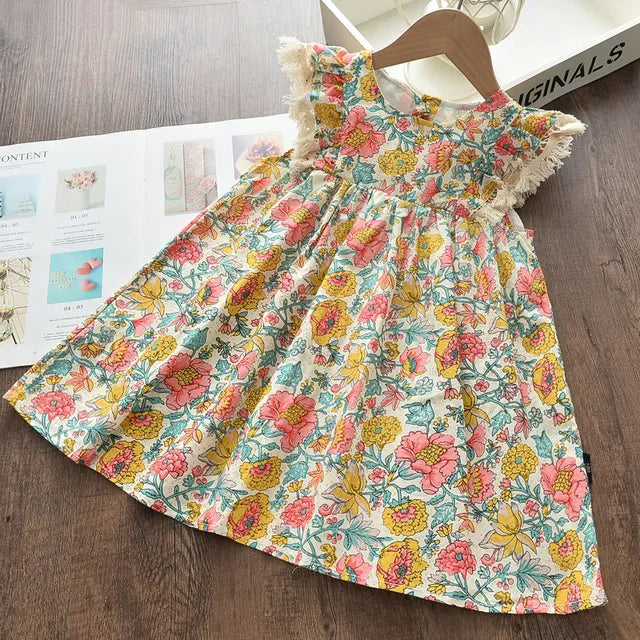 Melario Girls Dresses New Sweet Princess Dress Baby Kids Girls Clothing Wedding Party Dresses Children Clothing Pink Applique - KAISERINC