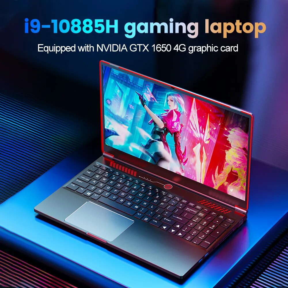 16.1 Inch Gaming Laptop Intel i9 10885H i7 Nvidia GTX 1650 4G IPS 1920x1080 144Hz Ultrabook Windows 11 Notebook Computer Laptops