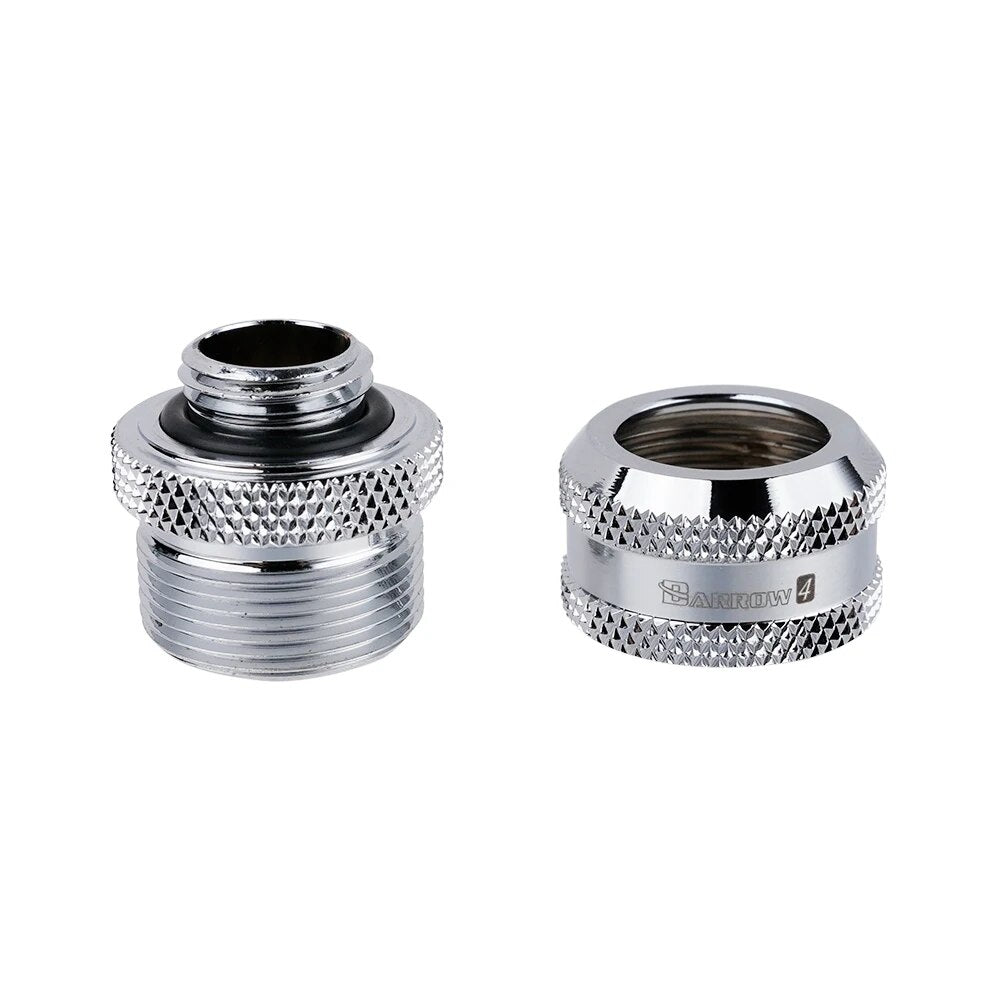 Barrow G1/4" OD12mm/14mm/16mm Hard Tube Hand Compression Fittings Connector,Black,Silver,White ,Gold,Seller Highly Recommend