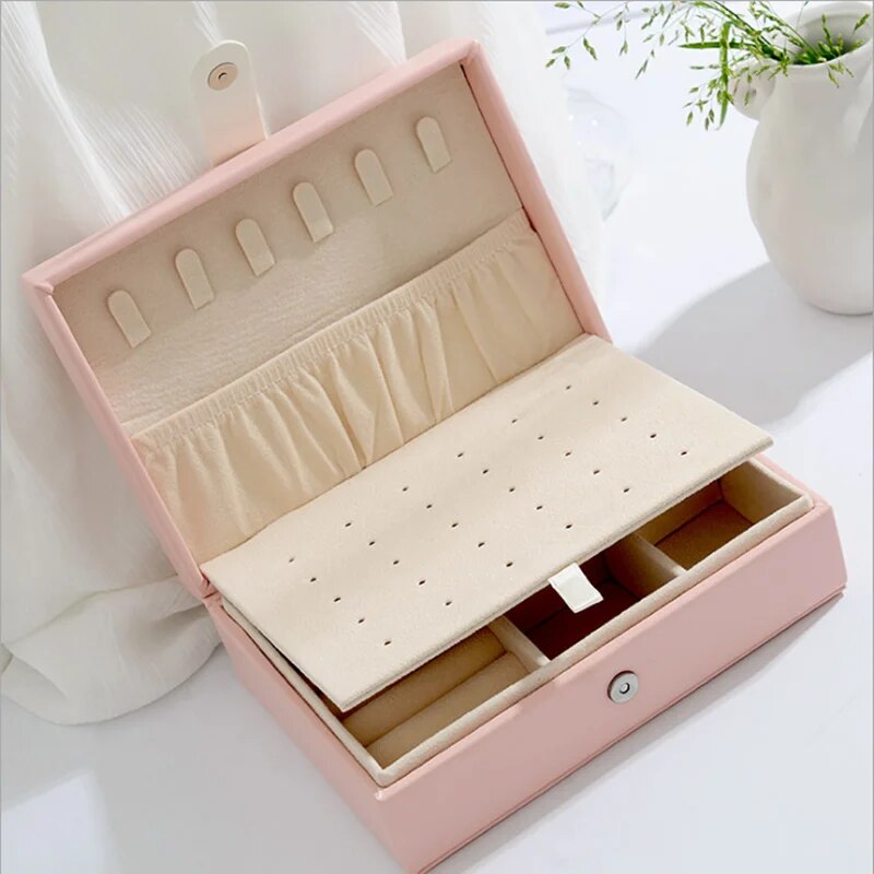 New Leather Jewelry Display High Quality Fashion Design Portable Ring box Gift Choice Love Recomended Factory Sale