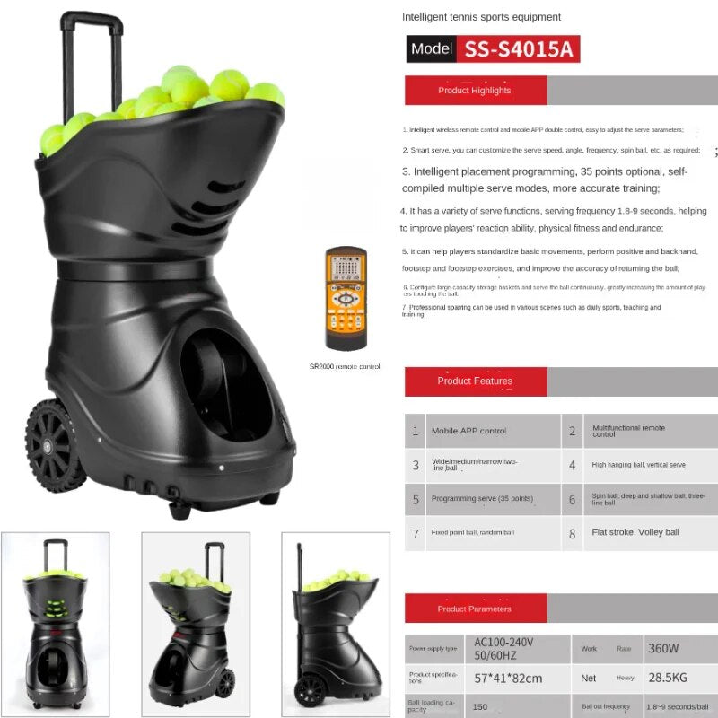 Tennis Automatic Serve Machine Teaching and Training Learning Equipment Throwing and Feeding Ball Intelligent Equipment