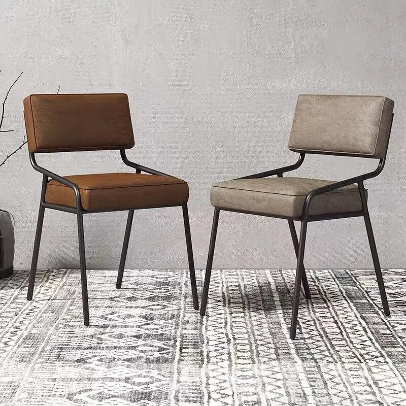 Luxury Nordic Dining Chair Prefabricated House Wassily Metal Lounge Dining Room Chair Fashionable Library Furniture