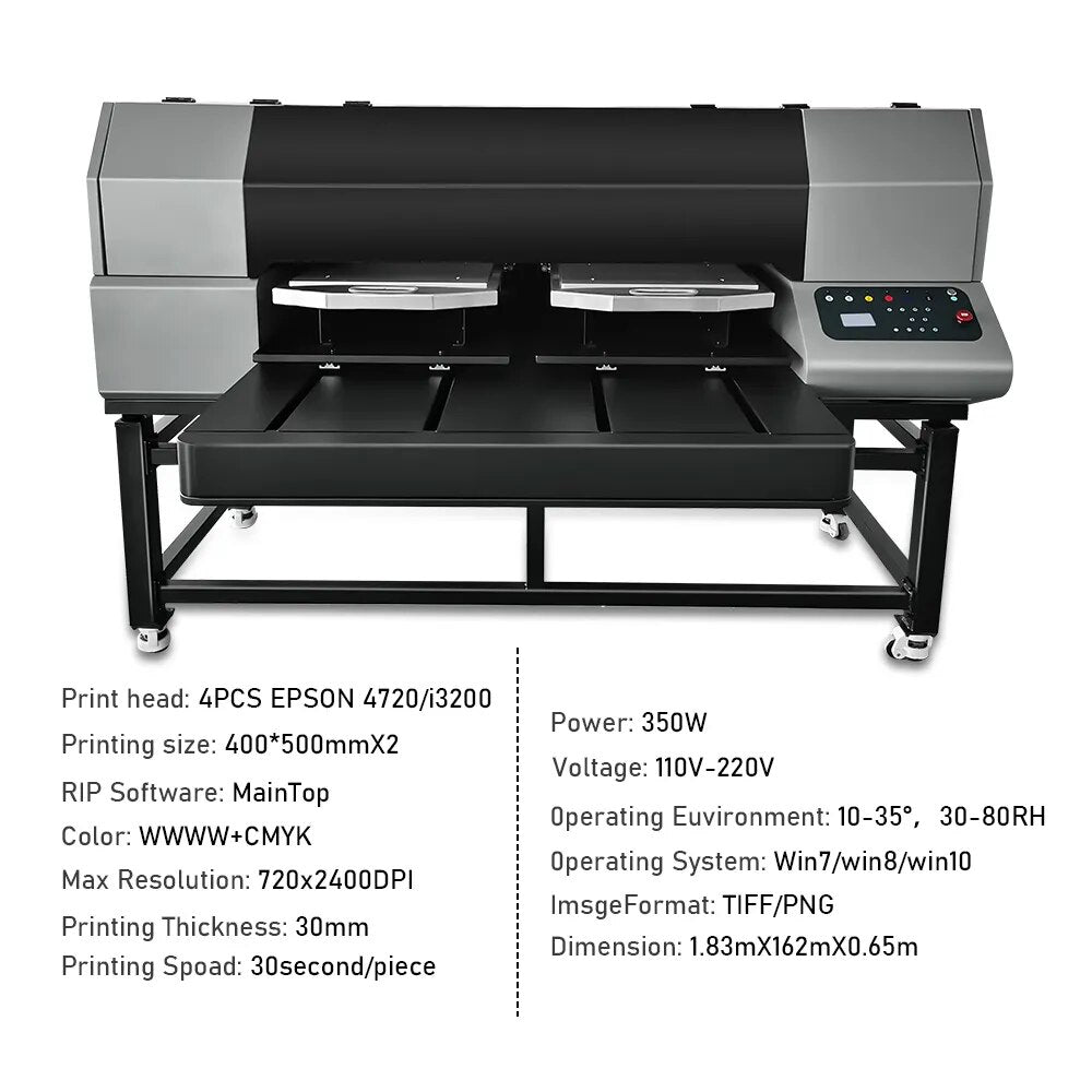 Colorsun A2 DTG Printer For Epson I3200 Digital Printing Machine Duplex DTG Printer Flatbed Printer For T-shirt Hoodies Bags