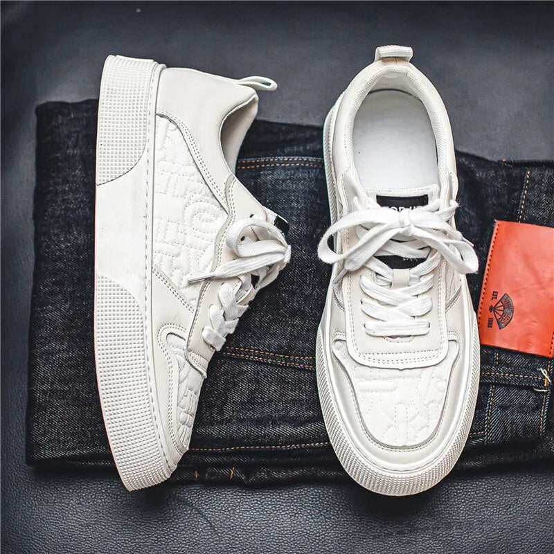 Shoes for Men Women's Sneakers Autumn Leather Casual Shoes Fashionable Heightening Small White Shoes New Trendy Running Shoes