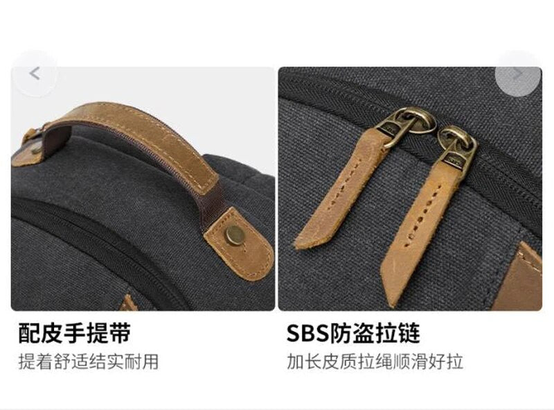Small Canvas Shoulder Photography Backpack Camera Backpack Professional Multi-function DSLR Drone Laptop Bag