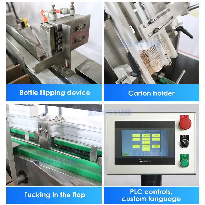 ZONESUN Automatic Liquid Production Line Unscrambler Filling Capping Labeling Inkjet Printer Cartoner ZS-FAL180B1