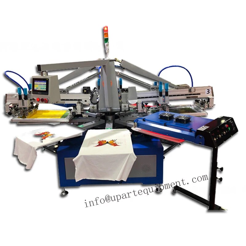 Automatic 4 Stations 10 Stations Carousel Tshirt Silk Screen Printing Machine