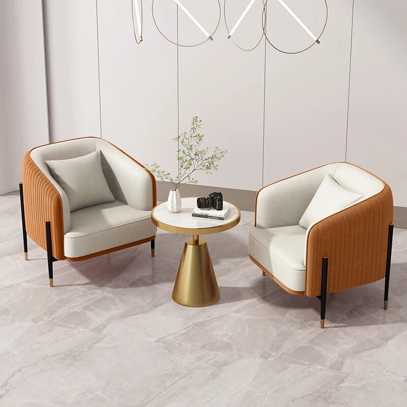 Office Accent Chair Recliner Designer Leisure Luxury Vanity Chair Nordic Modern Lazy Sofa Sillon Furniture Living Room KTY013