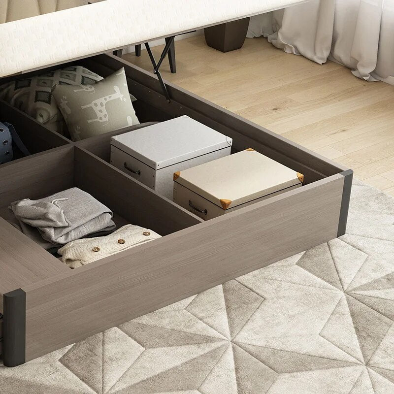 RAMA DYMASTY genuine leather soft bed modern design bed bett, cama fashion king/queen size bedroom furniture
