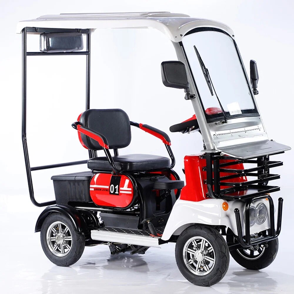 72V25/35A Four Wheel Electric Car Lithium Battery High Power Energy Saving Elderly Scooter Flexible Braking Stable And Safe