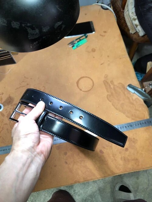 jiangxin horse hip skin male belt  manual  custom  horsehide  No stitching  men belt