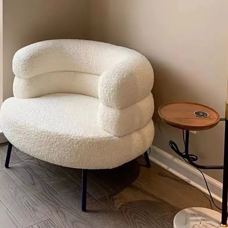 Designer Accent Chair Salon Makeup Office Lazy Mobile Bedroom Nordic Chair Sofa Gaming Luxury Mecedora Home Furniture KTY017
