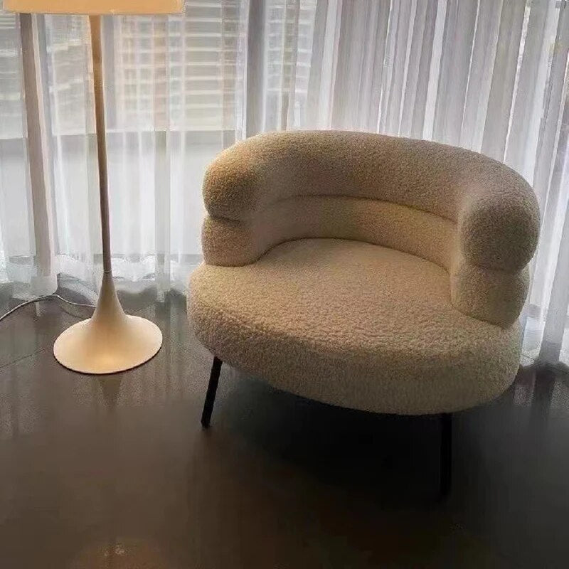 Designer Accent Chair Salon Makeup Office Lazy Mobile Bedroom Nordic Chair Sofa Gaming Luxury Mecedora Home Furniture KTY017