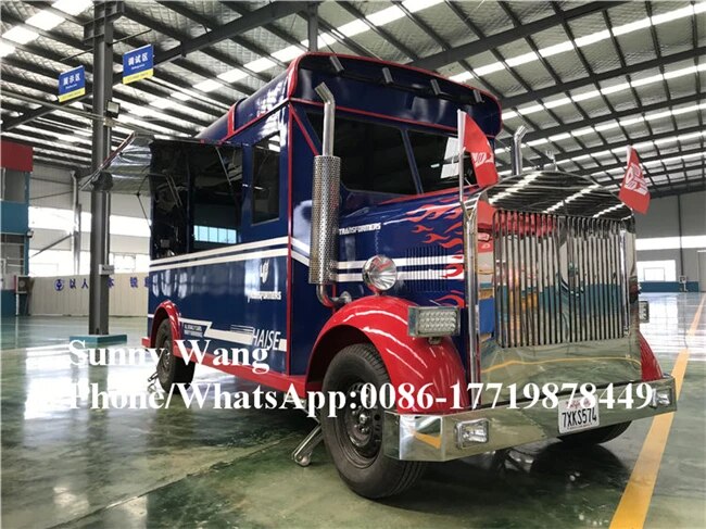 OEM Vintage Mobile Food Car Truck Snack Breakfast Vending Cart Customized Dining Van with CE Certification