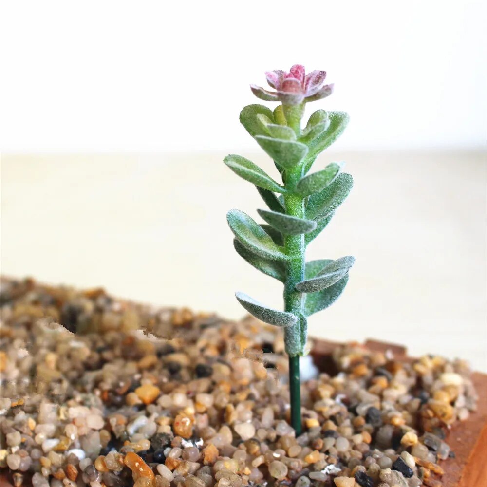 10cm Green White Red Flower Head Artificial Succulent Plants DIY Flower Arrangement Accessories Fake Plants Home Decoration