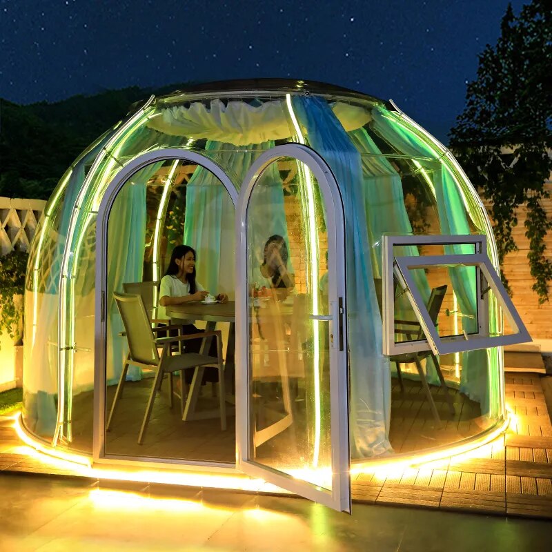 PC Starry Sky Room, Net Celebrity Transparent Bubble House Outdoor Courtyard Villa Sun Room Restaurant Homestay Scenic Camp Tent