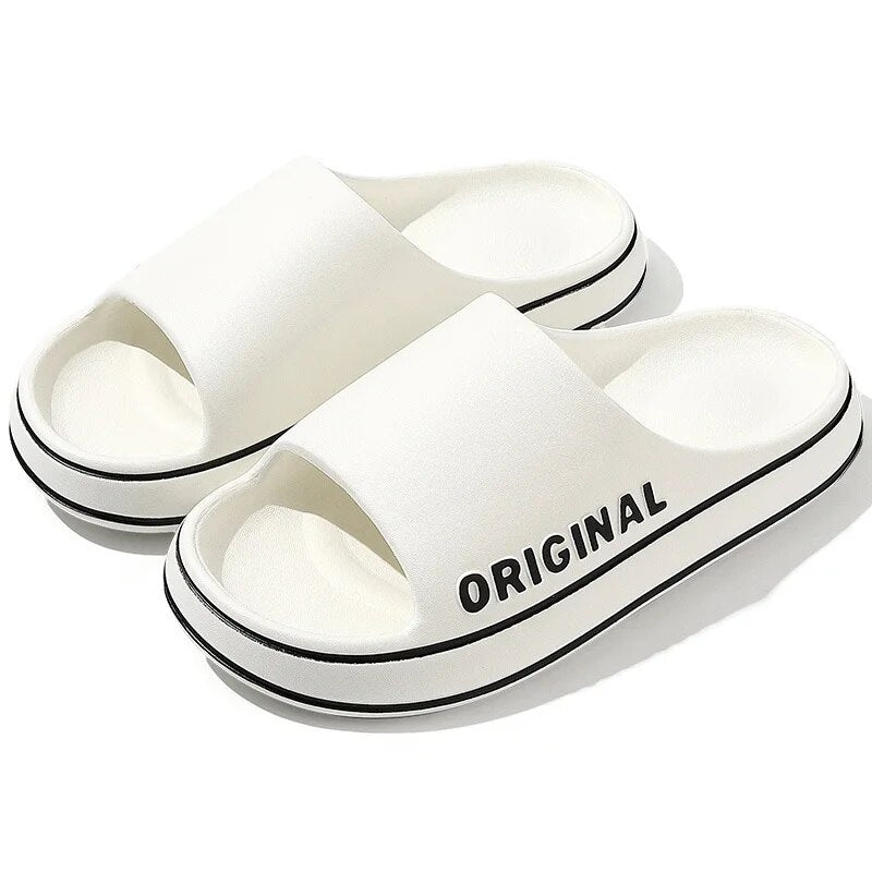 Fashion Men's Home Slippers Indoor Beach Shoes Colorful Slippers Soft Sole Non-Slip Footwear Men's Sandals Summer 2023 Female