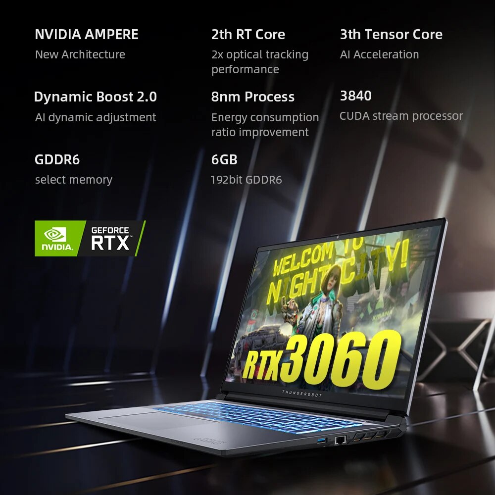 Newest i7-12700H RTX3060 Gaming Laptop 911MT RTX3050 15.6" 144Hz i5-12450H Computer Laptops Gaming Laptop 2 Years Warranty