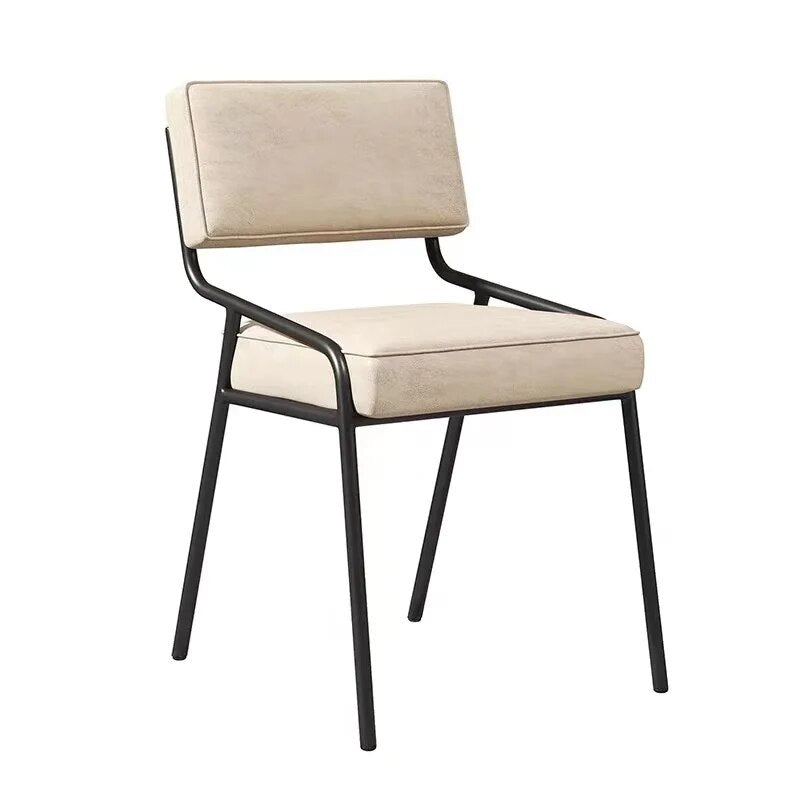 Luxury Nordic Dining Chair Prefabricated House Wassily Metal Lounge Dining Room Chair Fashionable Library Furniture